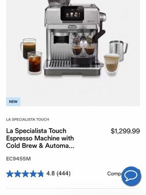 De'Longhi La Specialista Touch Espresso Machine - Silver